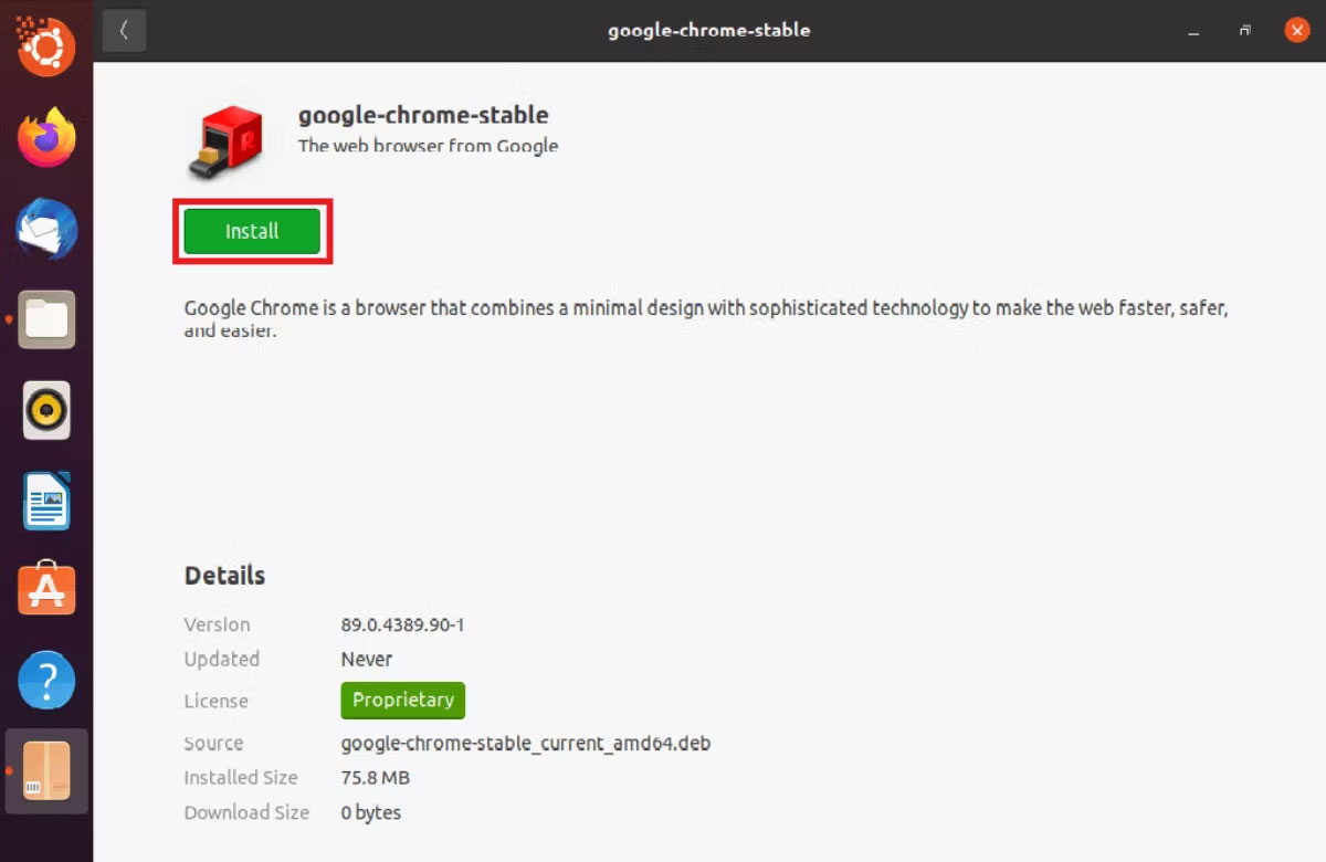 Cài Chrome cho Ubuntu