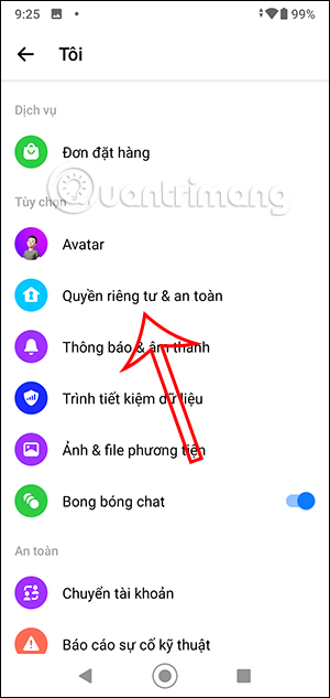 Quyền riêng tư trên Messenger