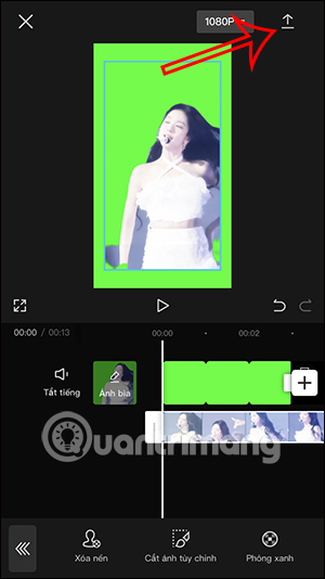Video phông nền xanh trong CapCut