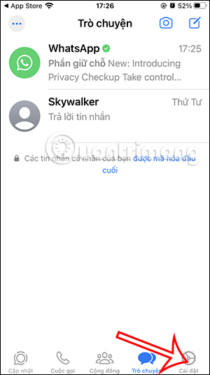 Cài đặt WhatsApp