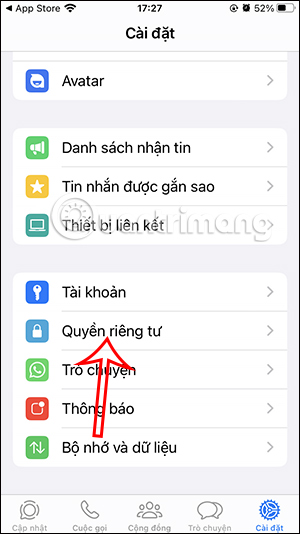 Quyền riêng tư WhatsApp