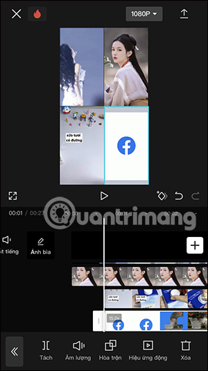 Thêm 4 video trong CapCut