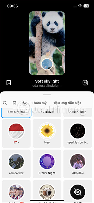 Thêm hiệu ứng video Instagram Reels