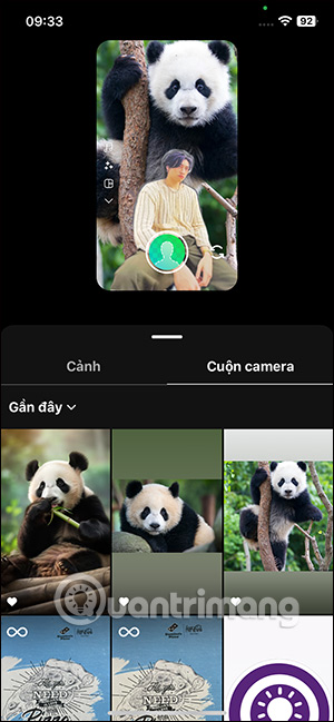Chọn background video Instagram Reels
