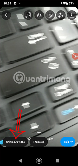 Chỉnh sửa video Instagram Reels