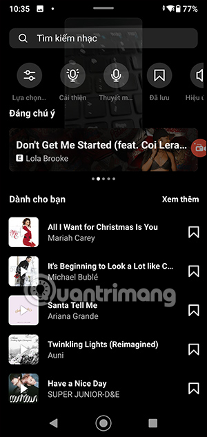 Kho bài hát trong Cách chèn lời nhạc vào Instagram Reels