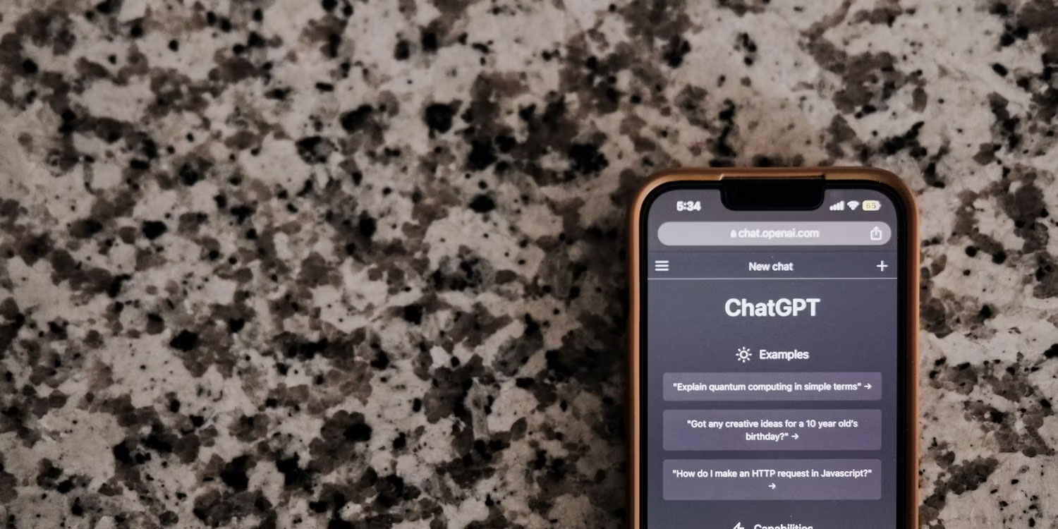 Trang chủ ChatGPT trên điện thoại