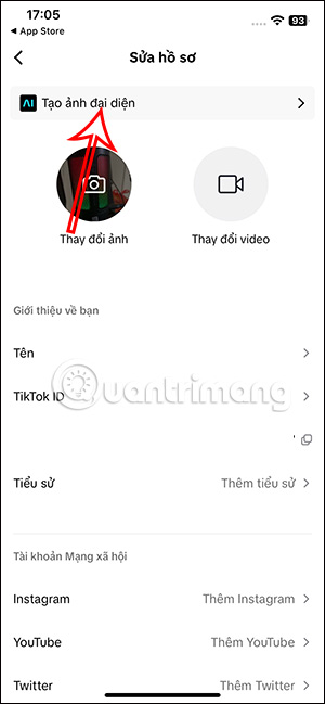 Tạo ảnh avatar AI TikTok