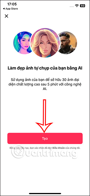 Tạo ảnh avatar AI TikTok
