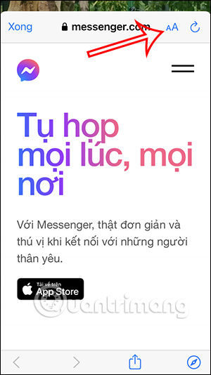 Tùy chỉnh trang web Messenger