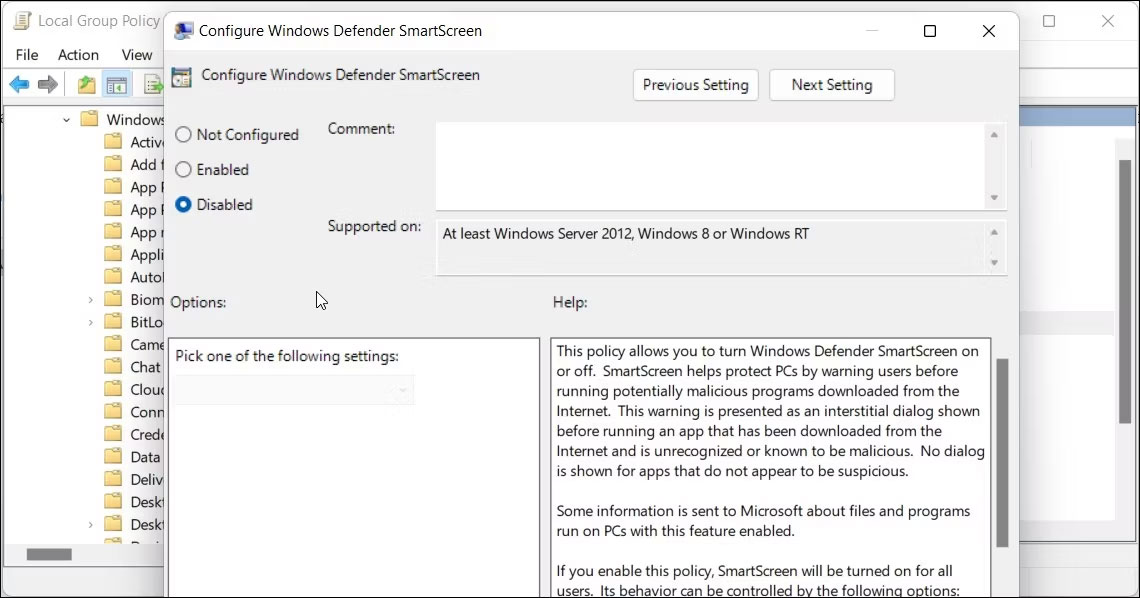 Hướng dẫn kích hoạt hoặc vô hiệu hóa bộ lọc SmartScreen trên Windows