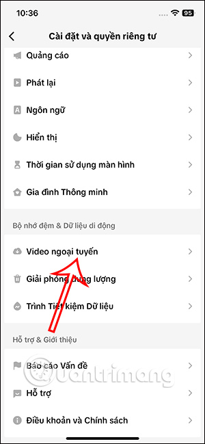 Video ngoại tuyến trên TikTok