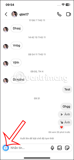 Gửi ảnh trên Instagram