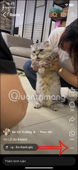 Tùy chọn Facebook Reels