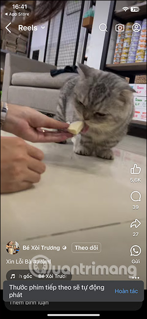 Chuyển video Facebook Reels tự động
