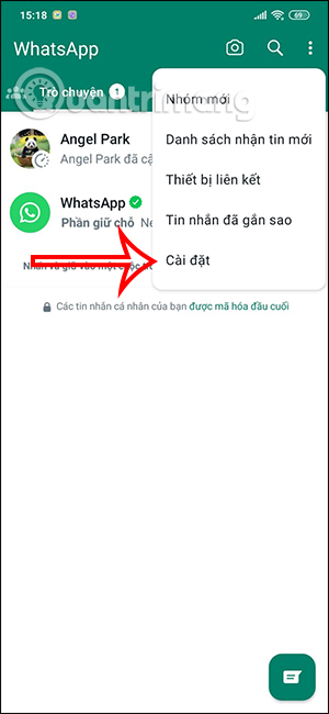 Cài đặt WhatsApp