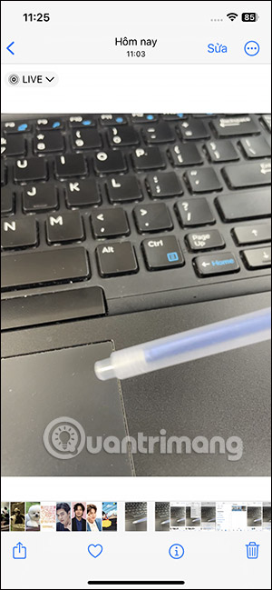 Đổi khung hình Live Photo