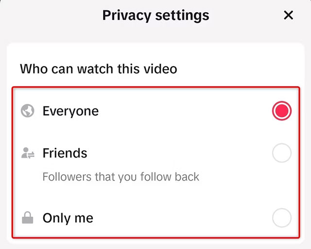 Thay đổi đối tượng khán giả xem video