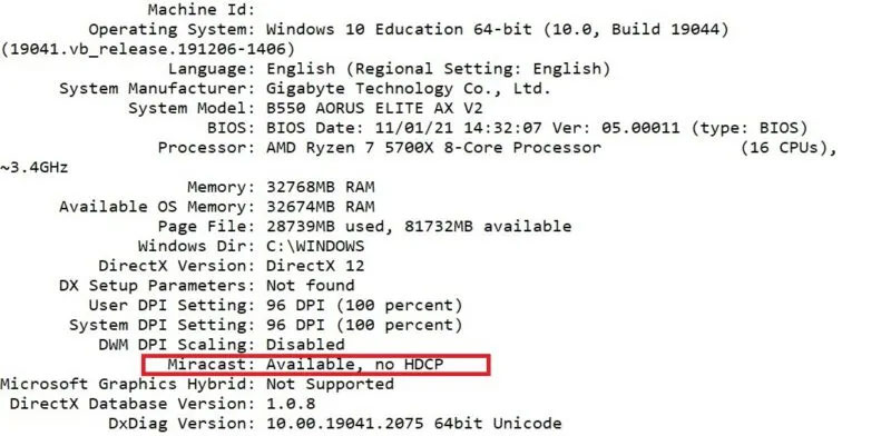 Hỗ trợ Miracast