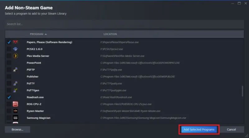 Thêm bất kỳ game không phải Steam