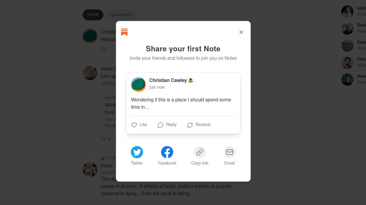 Substack Notes
