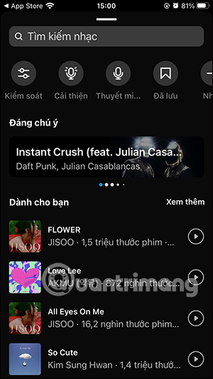 Chèn nhạc video Instagram Reels