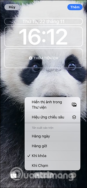 Chọn hiệu ứng màn hình khóa iPhone