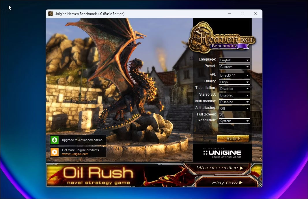 Uningine Heaven Benchmark
