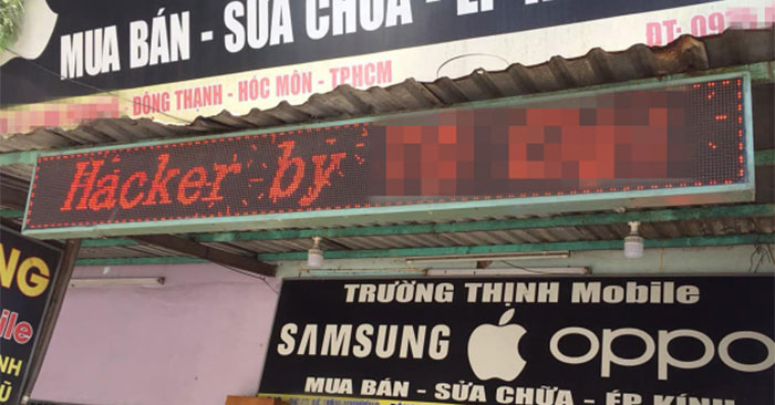 Bảng LED bị đổi nội dung