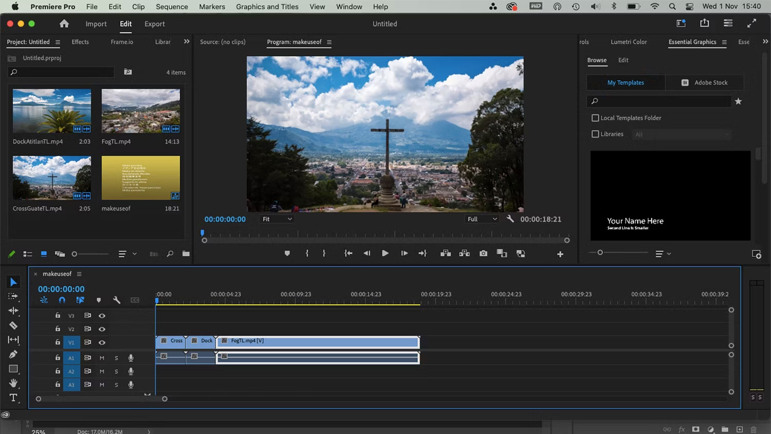 Phần mềm chỉnh sửa video Premiere Pro.