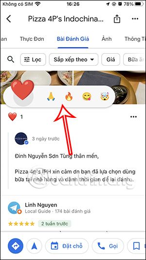 Đổi icon đánh giá địa điểm trên Google Maps