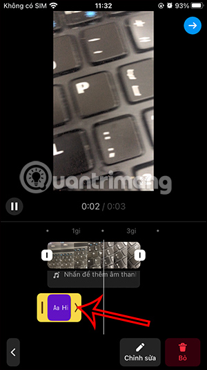 Thay đổi thời gian hiển thị văn bản video Reels Instagram