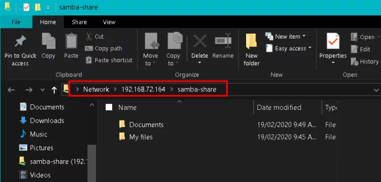 Samba share trên Windows 10