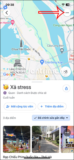 Tùy chỉnh danh sách địa điểm