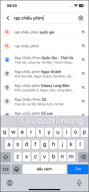 Nhập địa điểm Google Maps