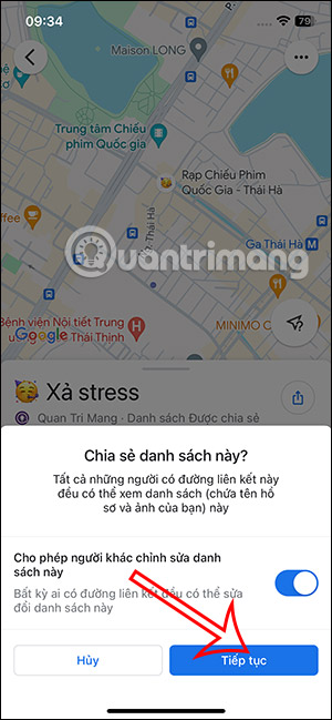 Chia sẻ địa điểm trên Google Maps
