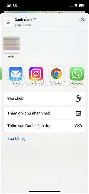 Chọn cách chia sẻ địa điểm trên Google Maps