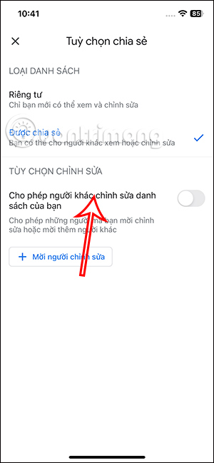 Dừng chia sẻ địa điểm trong Google Maps