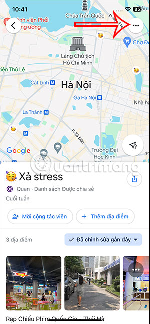 Tùy chỉnh danh sách địa điểm cộng tác Google Maps