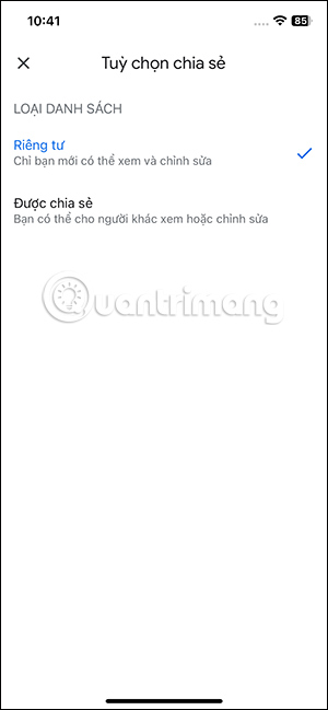 Tắt chia sẻ địa điểm Google Maps