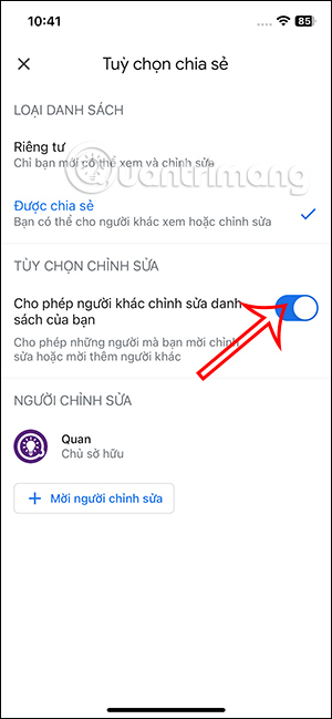 Tắt chỉnh sửa địa điểm trong Google Maps