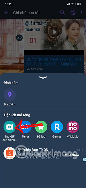 Tự tạo ảnh GIF trên Viber