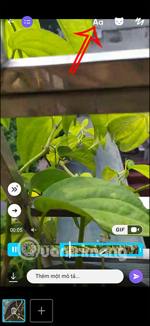 Viết chữ vào ảnh GIF trên Viber