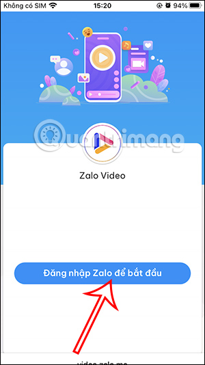 Đăng nhập tài khoản Zalo Video