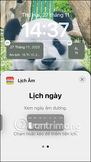 Add lunar calendar widget to iPhone lock screen