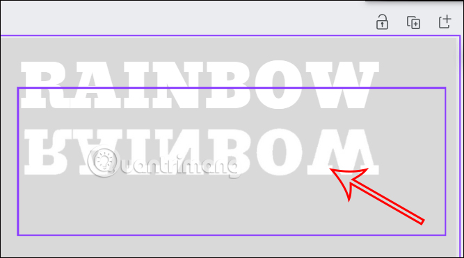 Phản chiếu văn bản trong Canva