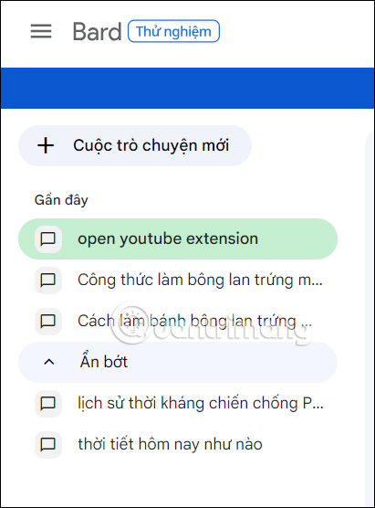 Cuộc trò chuyện trên Google Bard