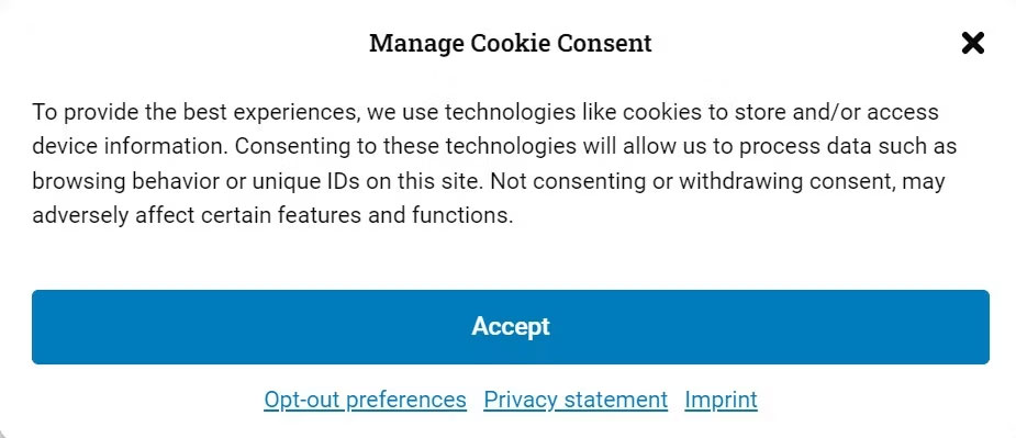 Biểu ngữ tuân thủ quy định của cookie
