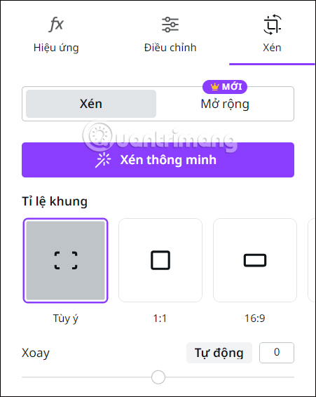 Chỉnh ảnh trong Canva