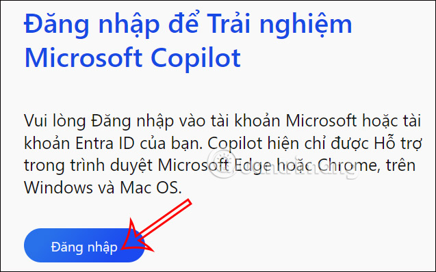 Đăng nhập Copilot